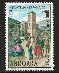 Spanish Andorra Scott #86, Single 1975 Complete Set FVF MNH - Picture 1 of 1