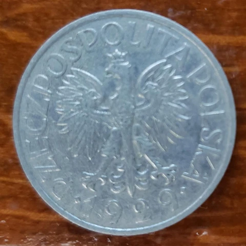 OLD COIN OF POLAND 1 ZLOTY 1929 SECOND REPUBLIC (II RZECZPOSPOLITA POLSKA) Cover
