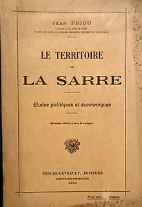 Le Territoire de la Sarre Etudes politiques et economiques 1923 Saar - Picture 1 of 3