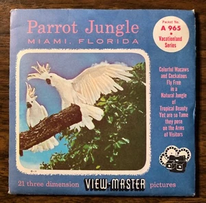A965 PARROT JUNGLE, Miami 3 Rollen • Vintage Sawyer's View-Master - Bild 1 von 2