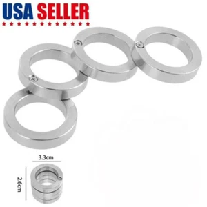 4pcs Stainless Steel Outdoor Rotatable Folding Ring Clasp Ring For Hiking Men  - Picture 1 of 6
