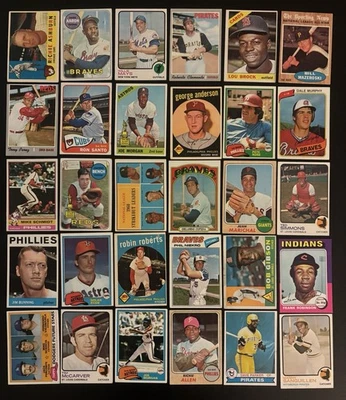 1969 Topps Hank Aaron Johnny Bench GOAT Hof Rc LOT(66) Clemente Koufax Mays - Image 1 of 4