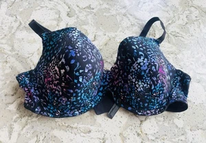 Lovely black, purple, blue underwired cupped bra size 40DD - Picture 1 of 3