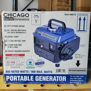 Chicago Electric PORTABLE GENERATOR 800W - 900W Max RV Camp Emergency Prep - Picture 1 of 5