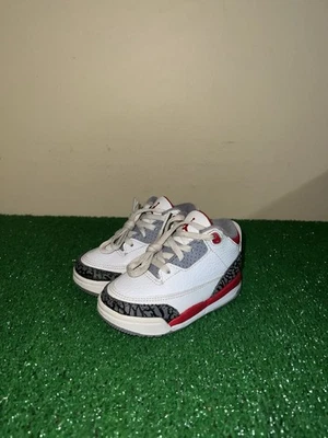 Nike Air Jordan 3 Retro Fire Red White TD Toddler DM0968-160 Size 6C - Image 1 of 4