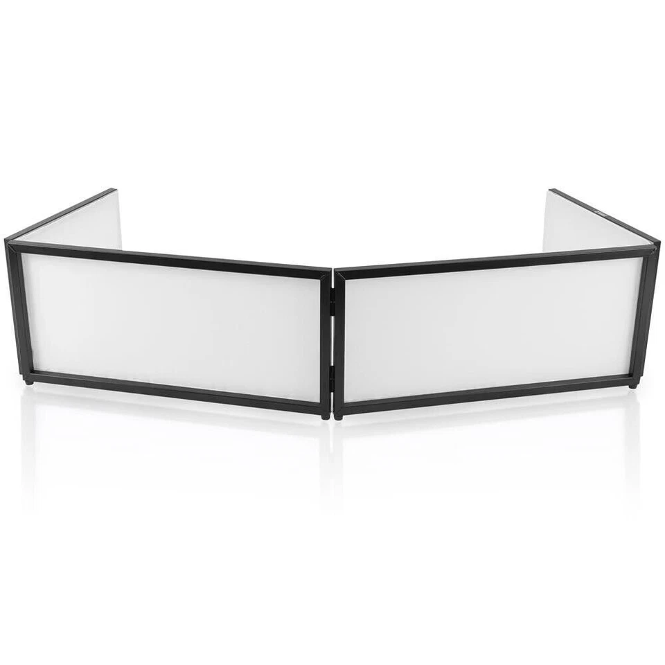 Pyle Tabletop DJ Booth Cover Screen-DJ Façade Front Board Display - White - Image 1 of 4