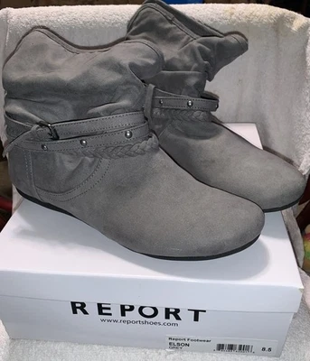 Bota Report Mujer Talla 8.5 Elson Gris Tacón Bajo Foto 1 de 4