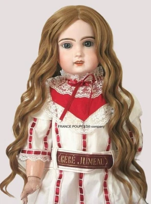 Perruque Jumeau® poupée ancienne Française, Allemande XIXème-Tête42/44cm (17") - Photo 1/4