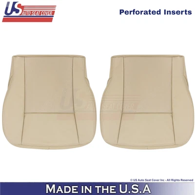 Fundas de asiento de repuesto para parte inferior delantera de cuero para Cadillac CTS 2003-2007 color tostado Foto 1 de 4