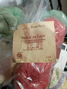 Chester Farms Pride Of The Flock 100 % reine Wolle Vintage Garn 4 Unzen 1-fädig - Bild 1 von 3