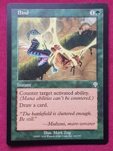 Magic The Gathering INVASION BIND green card MTG - Picture 1 of 2