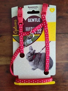 Rosewood Gentle Harness & Lead Set Rabbit Ferret Guinea Pig Size Large - Picture 1 of 4