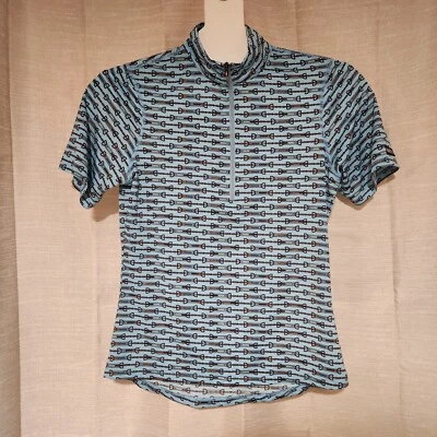 Kerrits Top Womens Small Blue Snaffle Bit Equestrian 1/4 Zip Pullover - Image 1 of 4