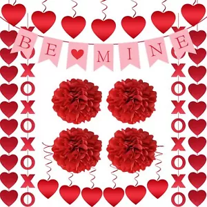 Valentines Day Decorations Set 21 Pcs Hanging Red Valentines Day Decor for Ho... - Picture 1 of 9