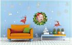 Christmas Santa Claus Elk Scene Setter Wall Window Haning Decor Kit