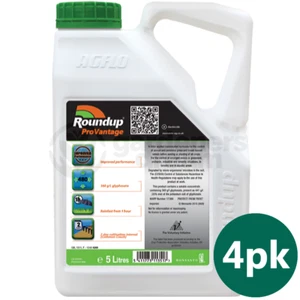 Roundup Pro Vantage 480 Glyphosate Weedkiller 4 x 5 Litre Strong Professional - Picture 1 of 1