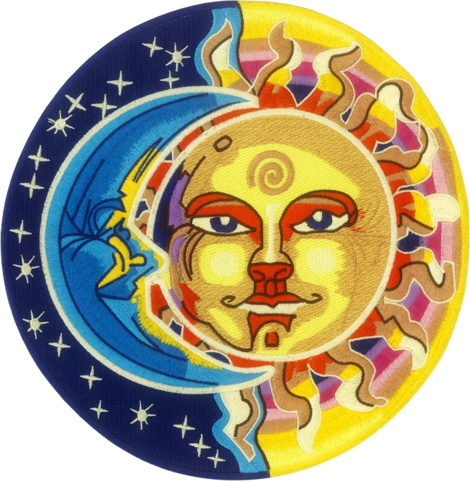 Back Patch - Sun Moon Celestial Night Sky Stars Space 9.38" Large Iron On #57039 - Image 1 of 1