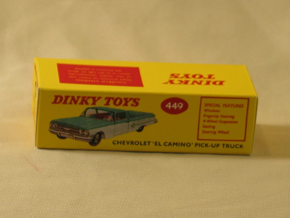 DINKY TOYS 449 CHEVROLET EL CAMINO BOITE VIDE COPIE - Photo 1/1