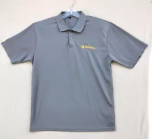 Warrior Custom Golf Polo Shirt Men XL Gray Polo Short Sleeve Polyester - Picture 1 of 8