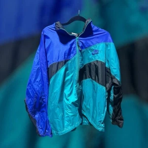 Vintage Nike Windbreaker Color Block Jacke Herren Größe L - Bild 1 von 3