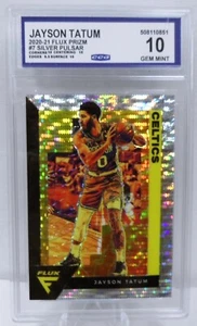 2020-21 Flux Prizm Jayson Tatum Silver Pulsar #7 GEM MINT CCG 10 - Imagen 1 de 2