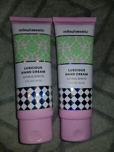 Refreshments Luscious Hand Cream Citrus Spritz 60ml/2oz New sealed skin Lot Of 2