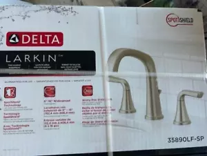 Delta Larkin Two Handle Wide Spread Bathroom Faucet Model 35890LF-SP - OPEN BOX - Picture 1 of 1