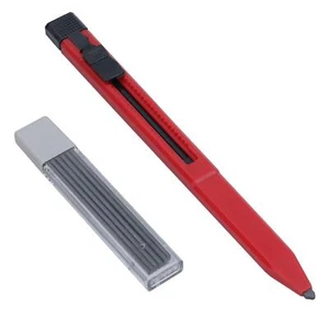 Carpenters Refillable Pencil Joiners Woodworking Builders with 9 HB Refill Leads - Picture 1 of 6