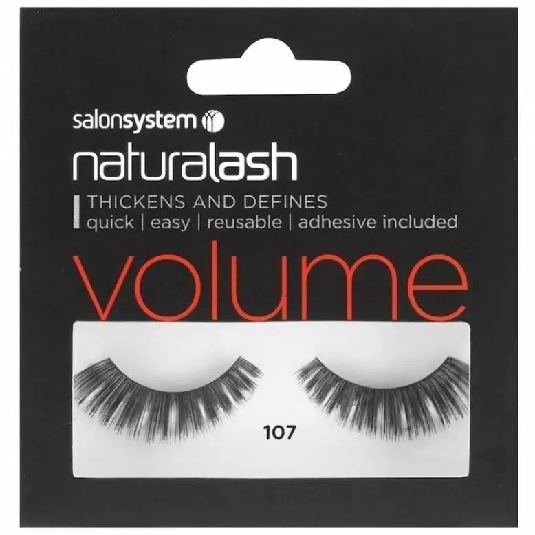 Salon System Naturalash Reusable Lashes - 107 Black Volume - Adhesive Included - Image 1 of 1