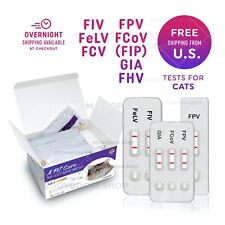 Feline FIV, FeLV, FHV, FCoV (FIP), FPV, FCV, GIA - Rapid Home Test Kit for Cats