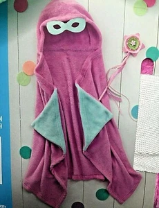 Kids Pink Hooded Microlight Throw Lightning Bug Superhero Girl Super Soft Gift - Picture 1 of 5