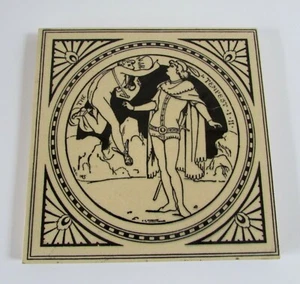 VTG Minton's China Works Stoke on Trent  THE TEMPEST 6" Tile - Picture 1 of 4