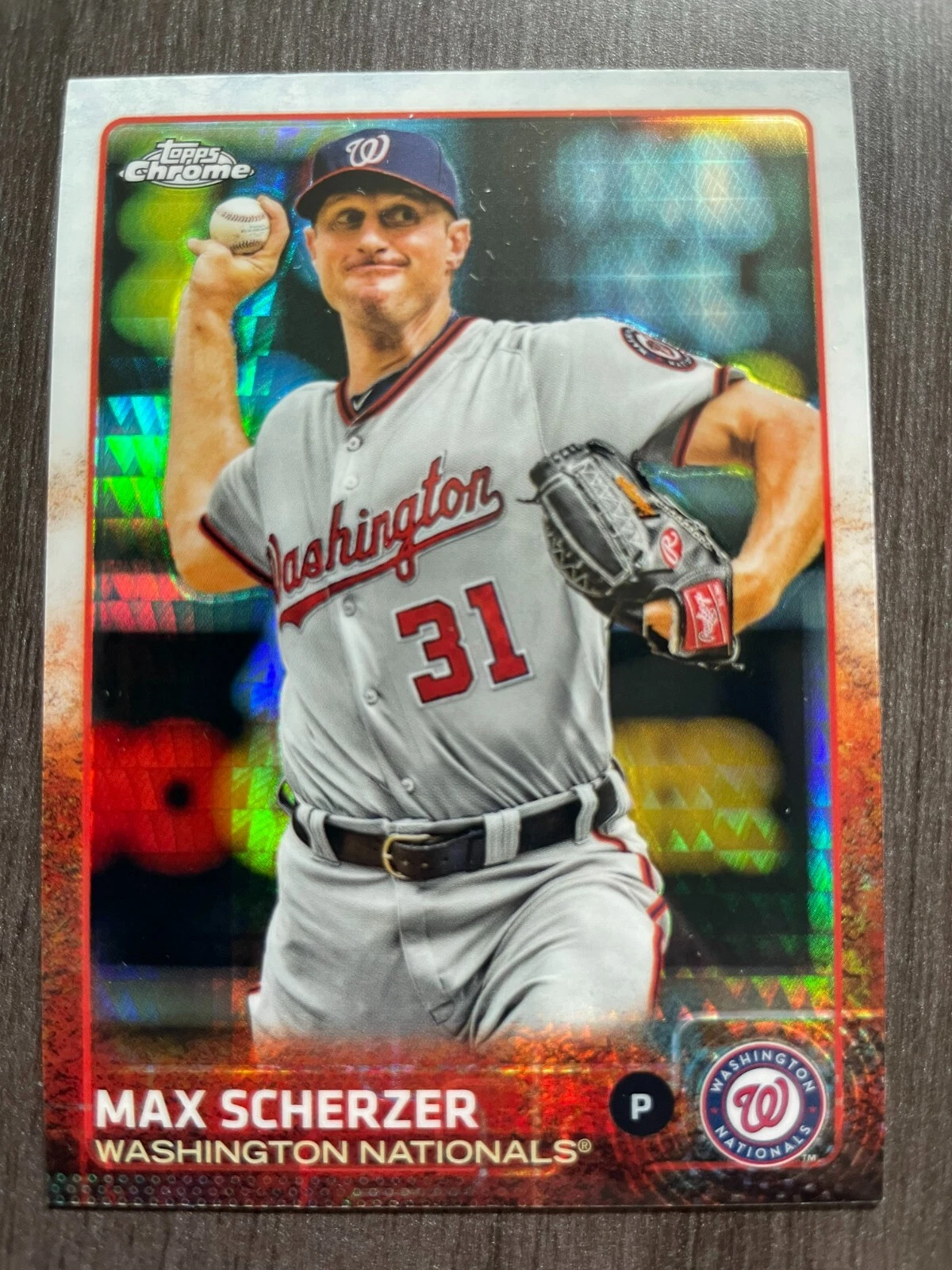 2015 Topps Chrome Max Scherzer Prism Refractor #98 Washington Nationals