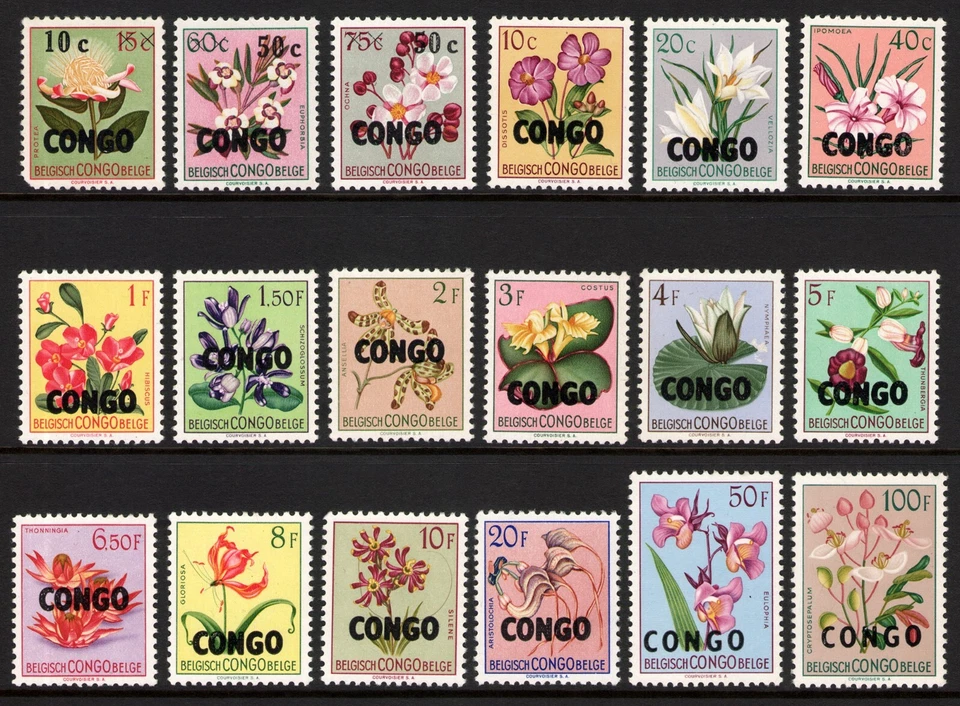 Congo, República Democrática COB 382-399/Scott 323-340 MNH Juego Completo COB = 70,00 € Foto 1 de 1
