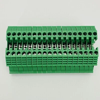 (Qty 21) Allen Bradey 1492-J4 Green Feed Thru Terminal Blocks ~New Surplus~ - Image 1 of 4
