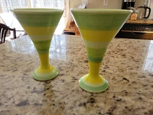 Pair of Margarita Ceramic cocktail drinkware MADE IN ITALY multicolor - Picture 1 of 7