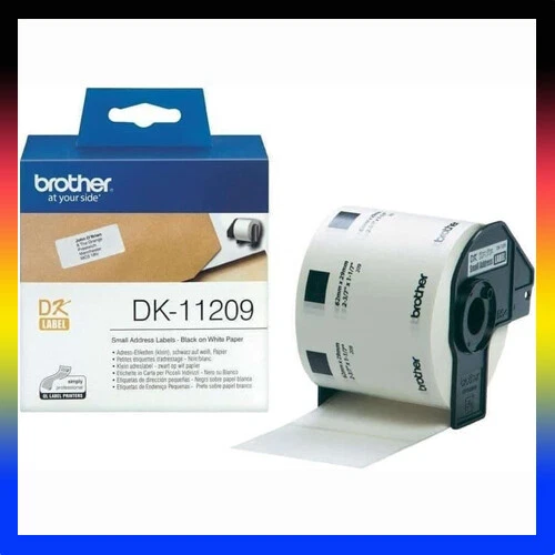 2x Brother Genuine DK11209 Address Labels 29mmx62mm; 2x800 labels QL570/580/700 - image 1 of 1
