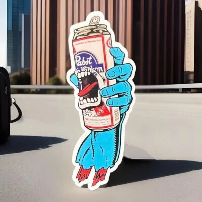 "Lata de cerveza vintage Zombie brazo pegatina vinilo retro vintage Santa Cruz Hipster 3""" Foto 1 de 2