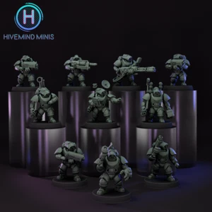 Leagues of Space Dwarves, Hearth Kindred Droids x 10, Hivemind Minis - Picture 1 of 1