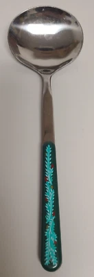 Oneida Guirnalda Verde Navidad Mango Plástico Cuchara para Servir Acero Inoxidable 9" Foto 1 de 4