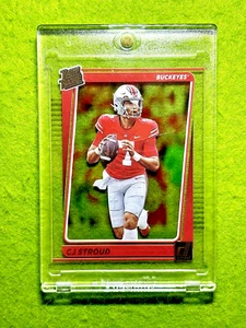 CJ Stroud CLEAR RATED ROOKIE CARD Jersey #7 OSU RC 2023 Cleary Donruss TEXANS SP - Picture 1 of 24