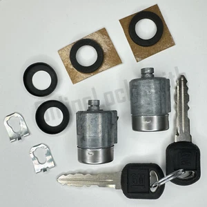 2x Nuevos cilindros de cerradura de puerta OEM con 2 llaves con logotipo para vehículos GM 702673 B83-P - Imagen 1 de 10