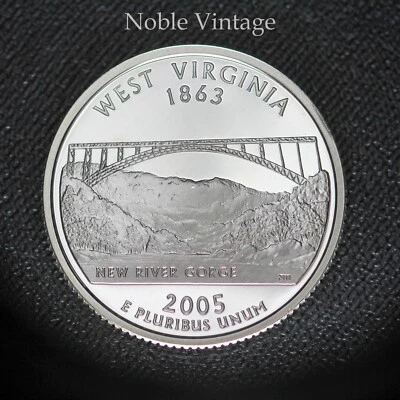 2005 S Silver Proof West Virginia State Quarter - From Proof set - 90% Silver - Image 1 of 2