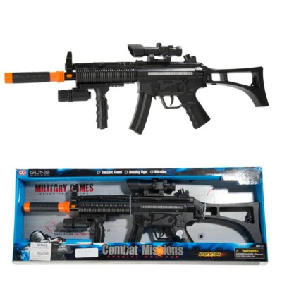 Pistola de juguete táctica de combate con luces modelo de rifle realista niños regalo de Navidad Foto 1 de 4