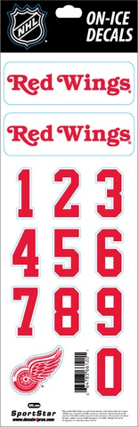 Detroit Red Wings Retro NHL On Ice White Helmet Decals Cover