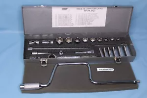 Juego de llaves de suministro Midland enchufe estándar 3/8" unidad 23 piezas en estuche de metal 5120 - Imagen 1 de 8