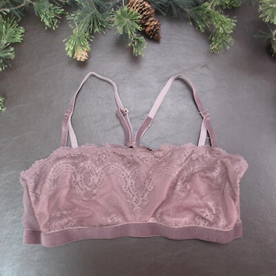 Sujetador Gilligan & O'Malley Talla M Rosa Encaje Sin Forro Inalámbrico Cierre Ajustable Espalda Foto 1 de 4