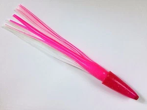 CUSTOM OFFSHORE TACKLE 9" GREEN MACHINE STYLE LURE SINGLE SKIRT - PINK - Picture 1 of 1