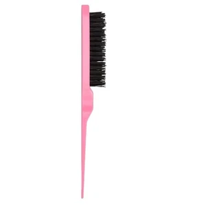 Teasing Hair Brush with Bristles, Pink Hairdressing Comb - Picture 1 of 5