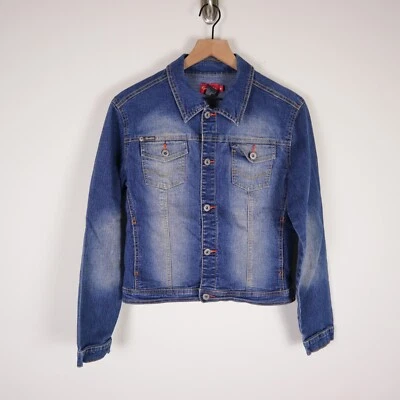 Jaqueta jeans Southpole Y2K cropped jeans feminina média 18,5x21 - Imagem 1 de 4